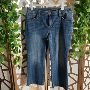 Chico's So Slimming Distressed Girlfriend Kick Flare Jeans, 12P